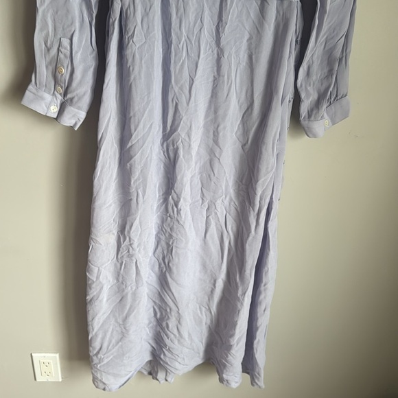 NEW Soft Surroundings Mallorca Sheer Belted Button Maxi Dress Blue Mist XL - Picture 8 of 12